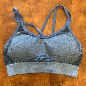 champion size xs grey thin strapped sports bra